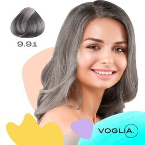Voglia Hair Coloring Cream 9.91 Silver 3 oz Tube